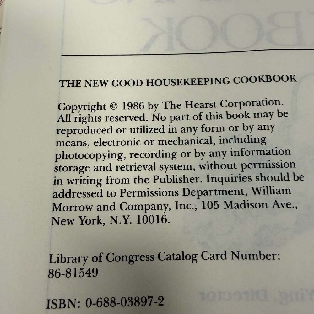 The New Good Housekeeping Cookbook (1986 Hardcover Edition) - Picture 6 of 8